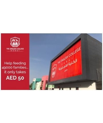 The English College: Contribute only AED 50 to feed 49000 families on 49th UAE National Day